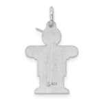 Sterling Silver Rhodium-plated Kid Charm - Image 4