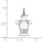 Sterling Silver Rhodium-plated Kid Charm - Image 3
