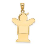 14k The Kids Solid Engravable Medium Boy with Hat on Right Love Charm - Image 4