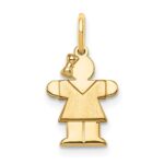 14k The Kids Mini Girl Hugs Charm