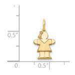 14k The Kids Mini Girl Hugs Charm - Image 3