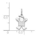 14k White Gold The Kids Mini Boy Joy Charm - Image 3