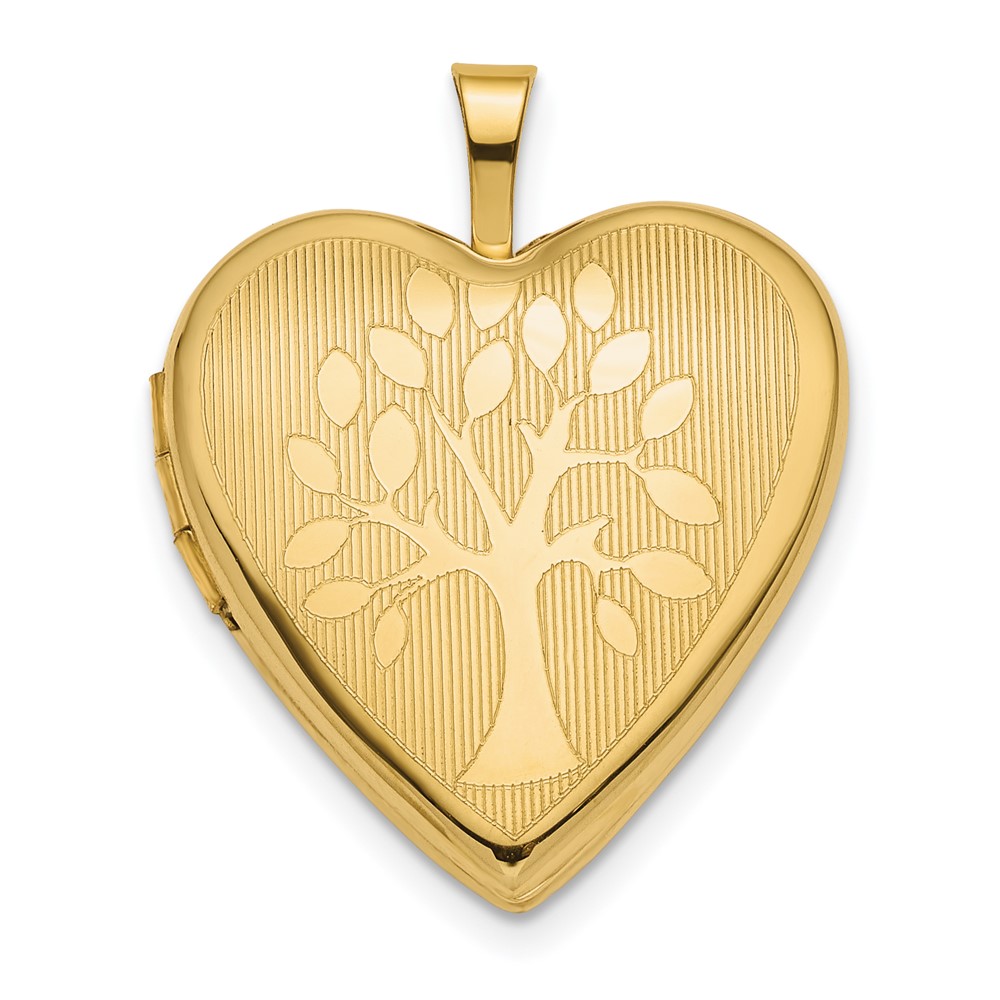 XL711.jpg 14K Polished Tree 20mm Heart Locket - Image 1