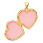 14K and White Rhodium Lock and Key Reverses to YOU HOLD THE KEY TO MY HEART 18mm Heart Locket - Image 4