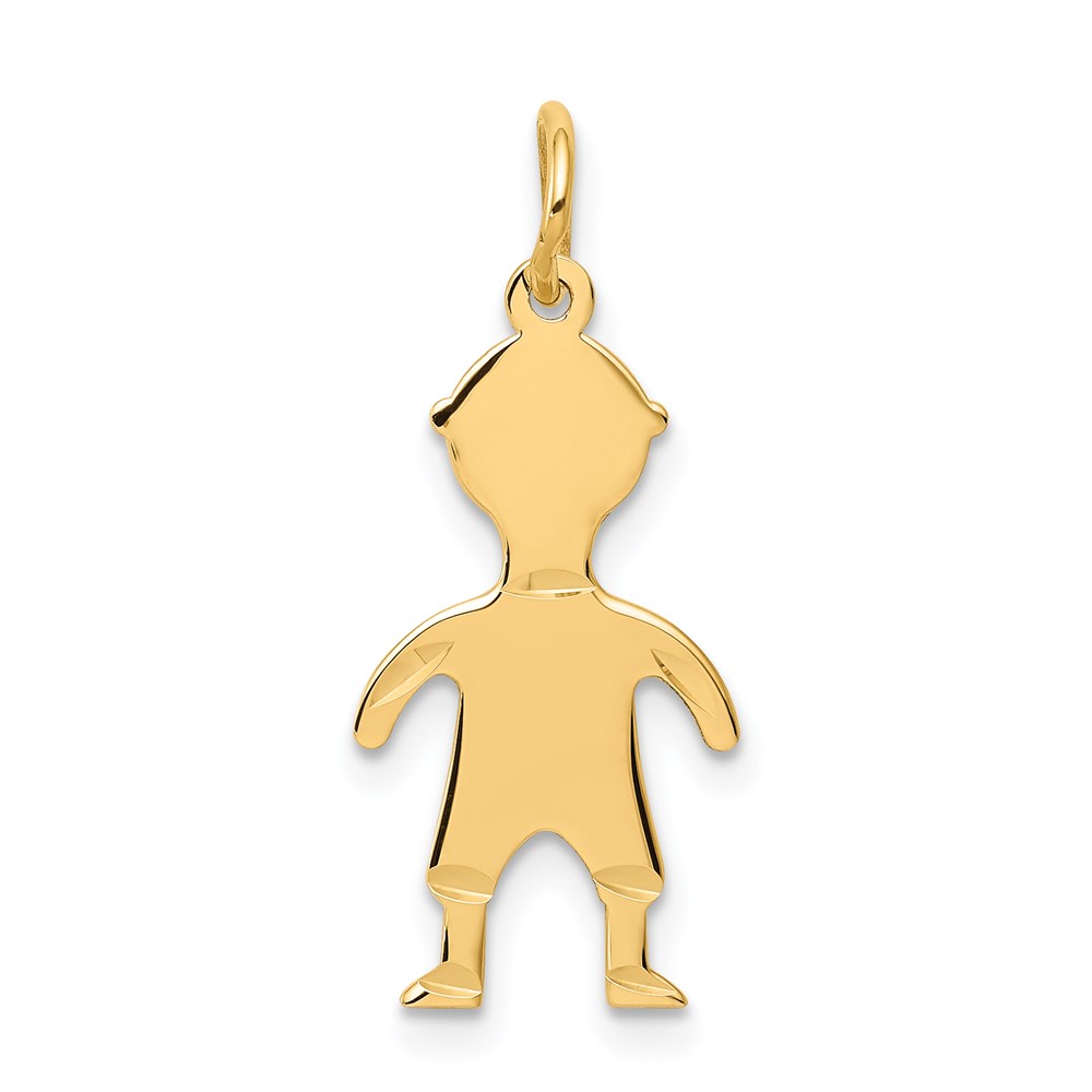 XM100-1.jpg 14k .018 Depth Engravable Boy Charm - Image 1