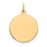 14k Plain .027 Gauge Round Engravable 18mm Disc Charm