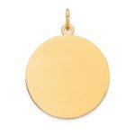 14k Plain .018 Gauge Round Engravable 23mm Disc Charm