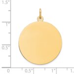 14k Plain .027 Gauge Round Engravable 24mm Disc Charm - Image 2