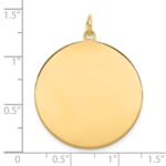 14k Plain .027 Gauge Round Engravable 28mm Disc Charm - Image 2