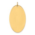 14k Plain .013 Gauge Engravable Elliptical 36x21mm Disc Charm - Image 3