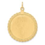 14k Patterned with Rope Edge .013 Gauge Engravable Round 31x26mm Disc with Satin Back - Image 3