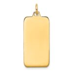 14k Plain .035 Gauge Engravable Rectangular 29x13mm Disc Charm