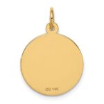 14k 16mm Round Non-enameled Medical Jewelry Pendant - Image 4