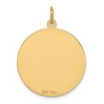 14k 22mm Round Non-enameled Medical Jewelry Pendant - Image 4