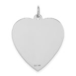 14k White Gold 24mm Heart-Shaped Red Enameled Medical Jewelry Pendant - Image 4