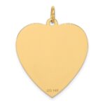 14k 24mm Heart-Shaped Red Enameled Medical Jewelry Pendant - Image 4