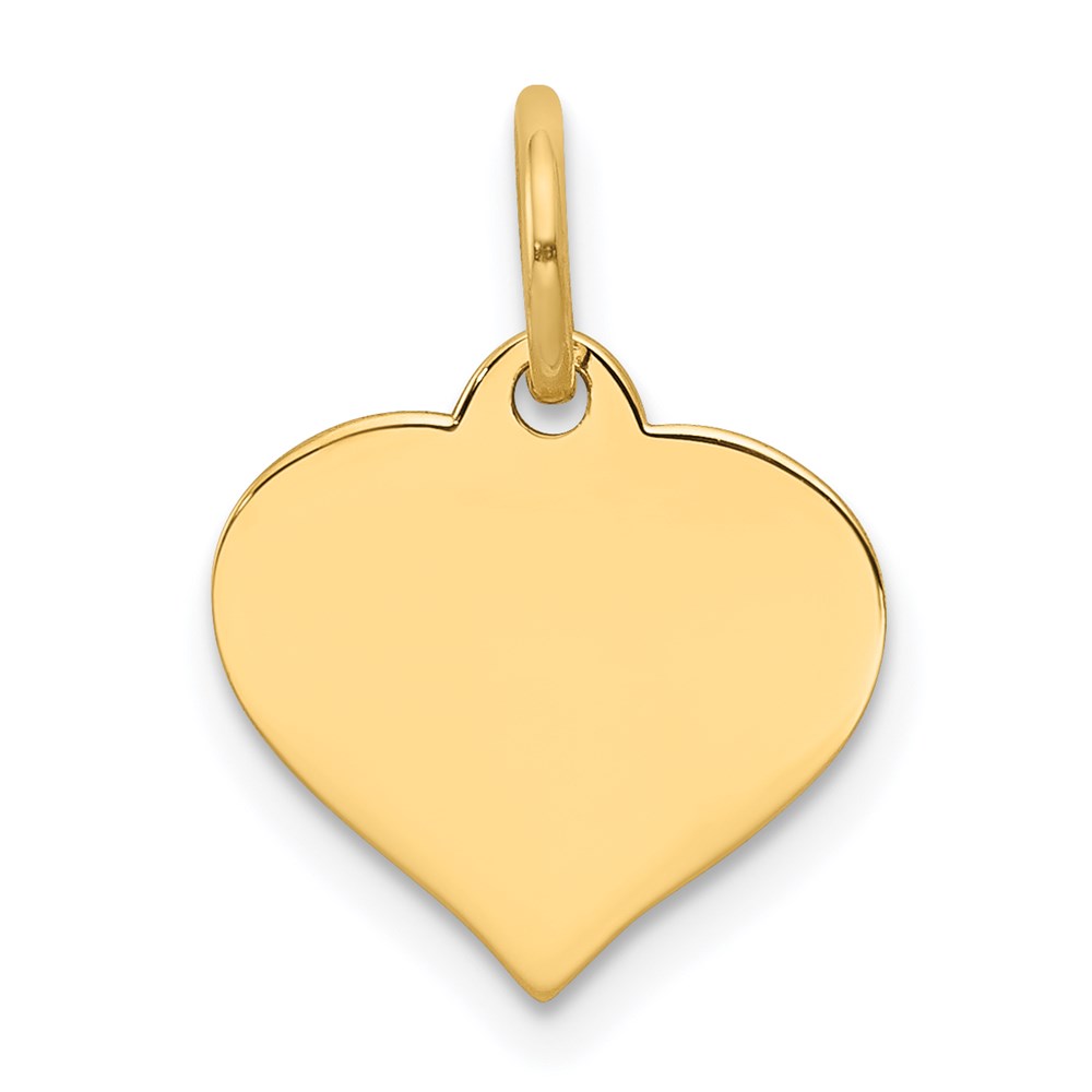 XM526-4.jpg 14k Plain .009 Gauge Engraveable Heart 14x12mm Disc Charm - Image 1