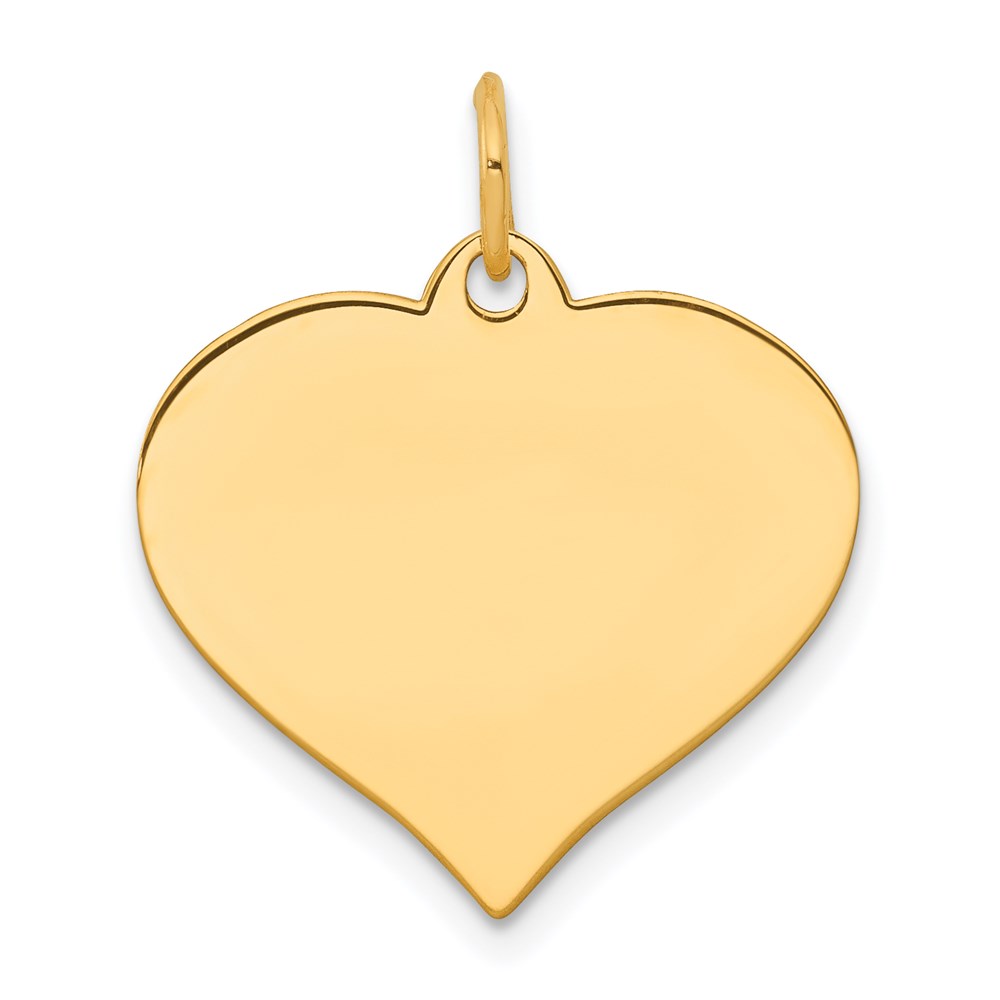 XM529-4.jpg 14k Plain .035 Gauge Engraveable Heart 19x18mm Disc Charm - Image 1