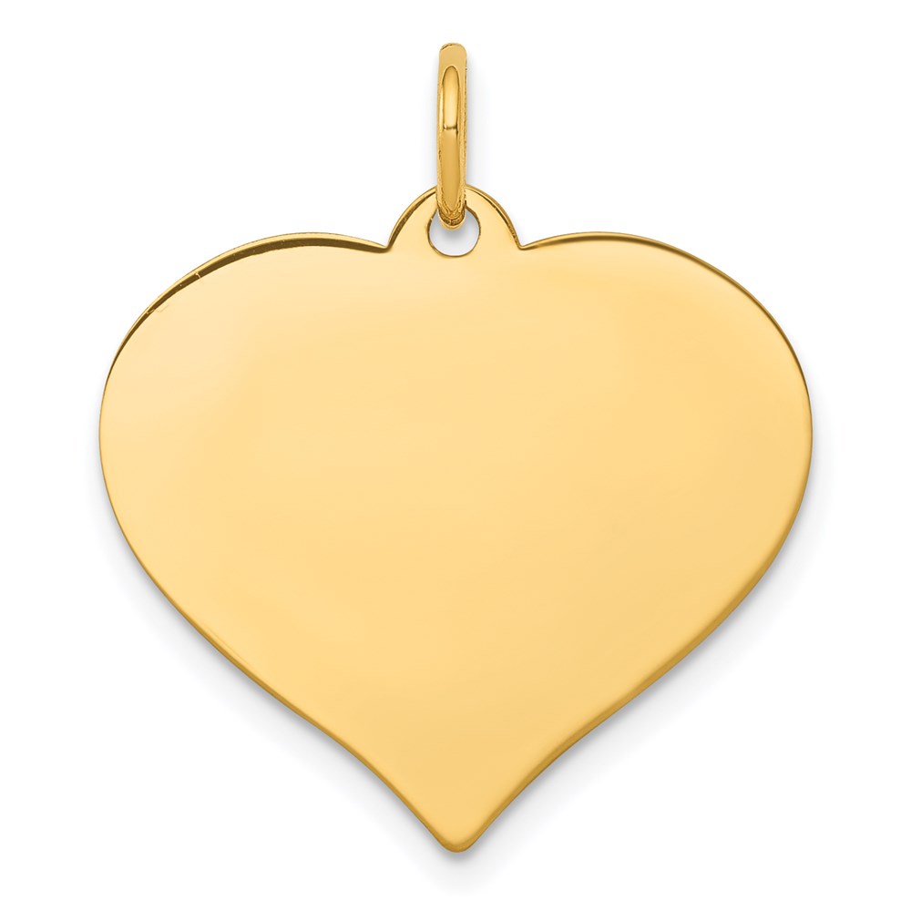 XM530-1.jpg 14k Plain .011 Gauge Engraveable Heart 21x20mm Disc Charm - Image 1
