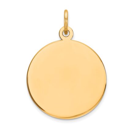 10K  Plain .032 Gauge 16.75x16.75mm Circular Engravable Disc Charm