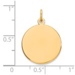 10K  Plain .027 Gauge 16.75x16.75mm Circular Engravable Disc Charm - Image 2