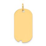 14k Plain .018 Gauge Engravable 25x13mm Dog Tag with Notch Disc Charm