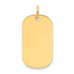 14k Plain .018 Gauge Engraveable 23x13mm Dog Tag Disc Charm - Image 2