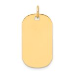 14k Plain .027 Gauge Engraveable 24x14mm Dog Tag Disc Charm