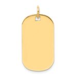 14k Plain .018 Gauge Engraveable 25x14mm Dog Tag Disc Charm