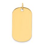 14k Plain .009 Gauge Engraveable 28x16mm Dog Tag Disc Charm
