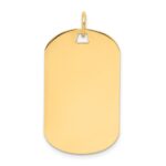 14k Plain .013 Gauge Engraveable 28x17mm Dog Tag Disc Charm - Image 2