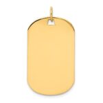 14k Plain .035 Gauge Engraveable 30x18mm Dog Tag Disc Charm - Image 2