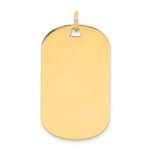 14k Plain .011 Gauge Engraveable 32x19mm Dog Tag Disc Charm - Image 2