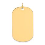 14k Plain .027 Gauge Engraveable 37x22mm Dog Tag Disc Charm - Image 2