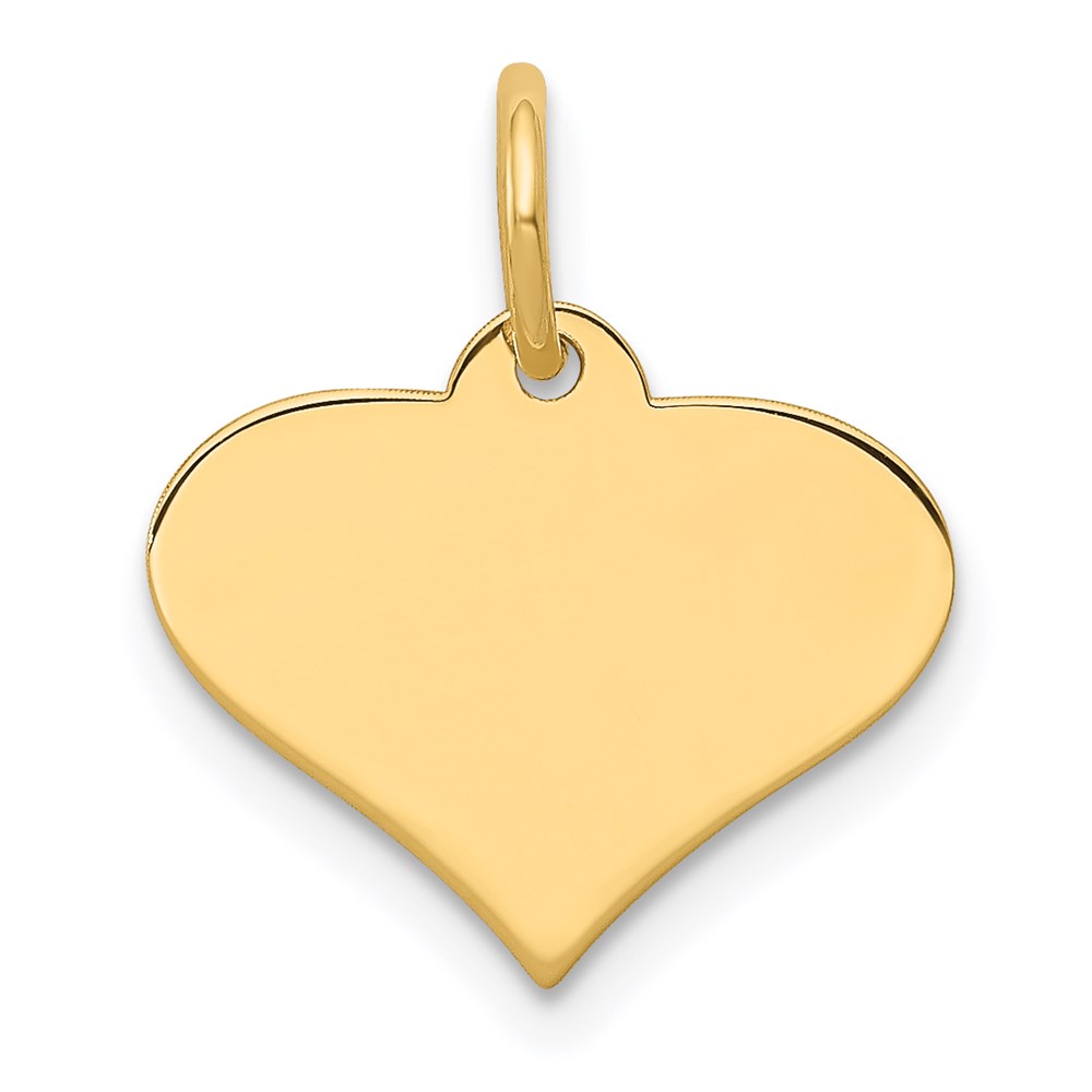 XM565-6.jpg 14k Plain .018 Gauge Engraveable Heart 12x14mm Disc Charm - Image 1