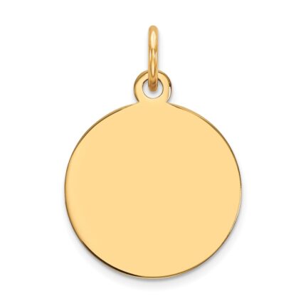 10k Plain .013 Gauge 15x15mm Circular Engravable Disc Charm