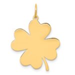 14k Plain .018 Gauge Engravable Clover 23x19mm Disc Charm - Image 2