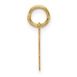 14k Plain Small .013 Gauge Facing Right Engravable Boy Head Charm - Image 2