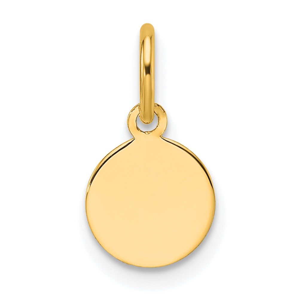 XM673-1.jpg 14k Plain .011 Gauge Round Engravable 7.5mm Disc Charm - Image 1