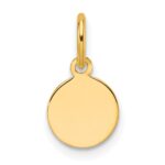 10k Plain .027 Gauge 7.5x7.5mm Circular Engravable Disc Charm