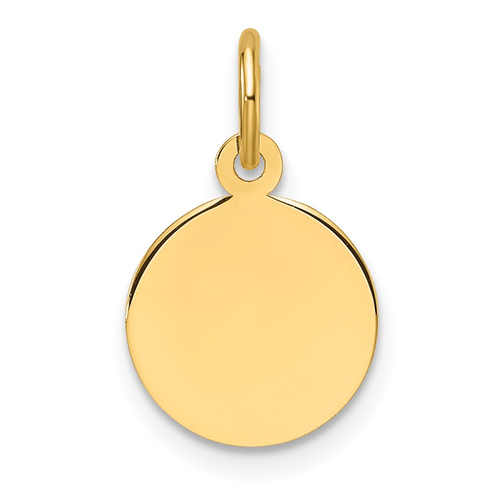 XM674-6.jpg 10k Plain .018 Gauge 10.6x10.6mm Circular Engravable Disc Charm - Image 1