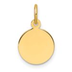 10k Plain .027 Gauge 10.6x10.6mm Circular Engravable Disc Charm