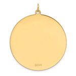 14k Plain .011 Gauge Round Engravable 38.3mm Disc Charm - Image 2