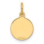 14k Etched Edge .013 Gauge Engravable Round 10.1mm Disc Charm - Image 3