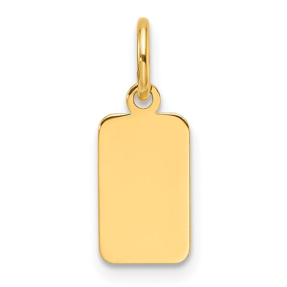 XM685-5.jpg 14k Plain .027 Gauge Engravable Rectangular 10.3x6.3mm Disc Charm - Image 1