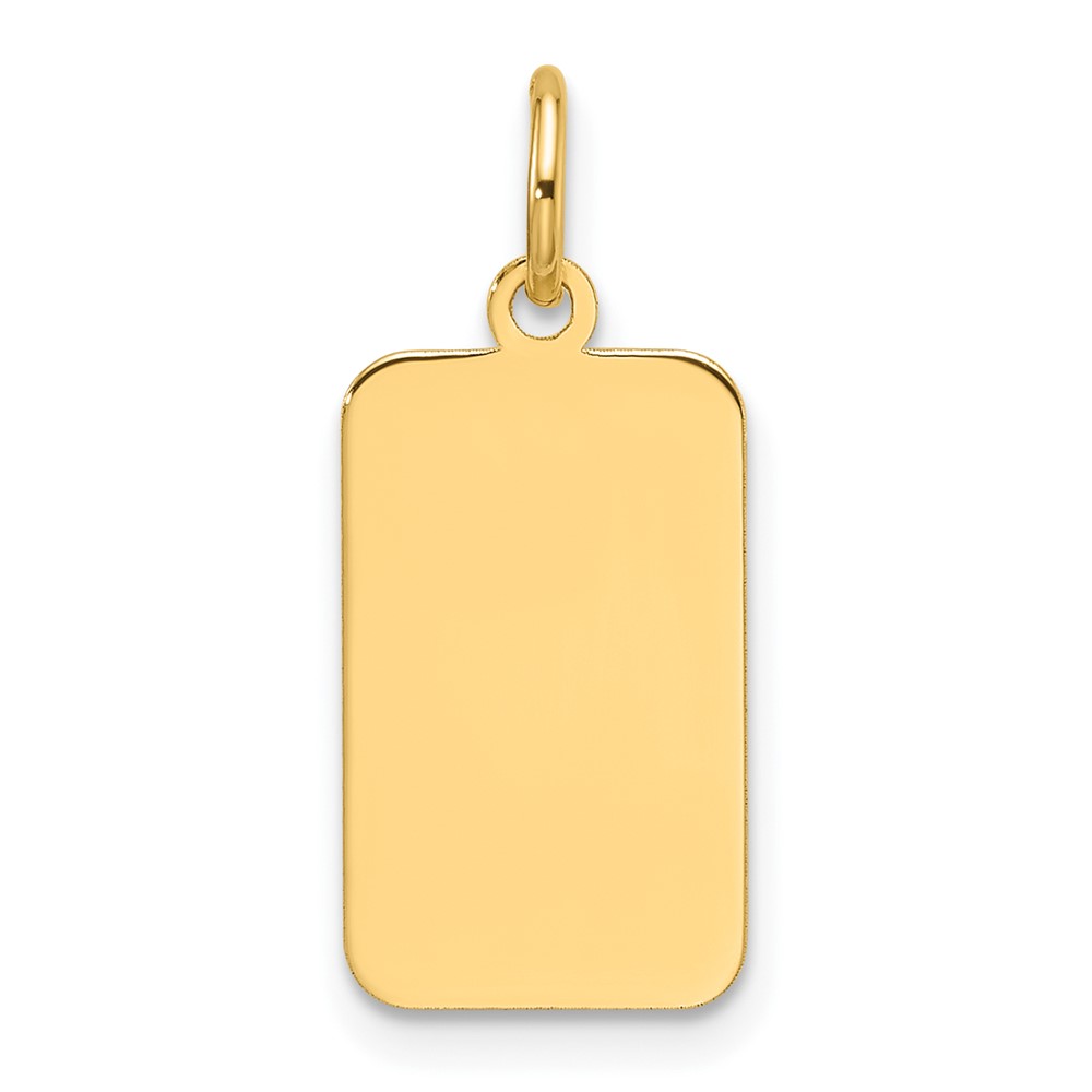 XM686-4.jpg 14k Plain .018 Gauge Engravable Rectangular 15.5x9.4mm Disc Charm - Image 1