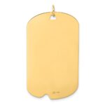 14k Patterned Sunburst with Diagonal Stripe .018 Gauge Engravable 43x25mm Dog Tag Disc Charm - Image 3