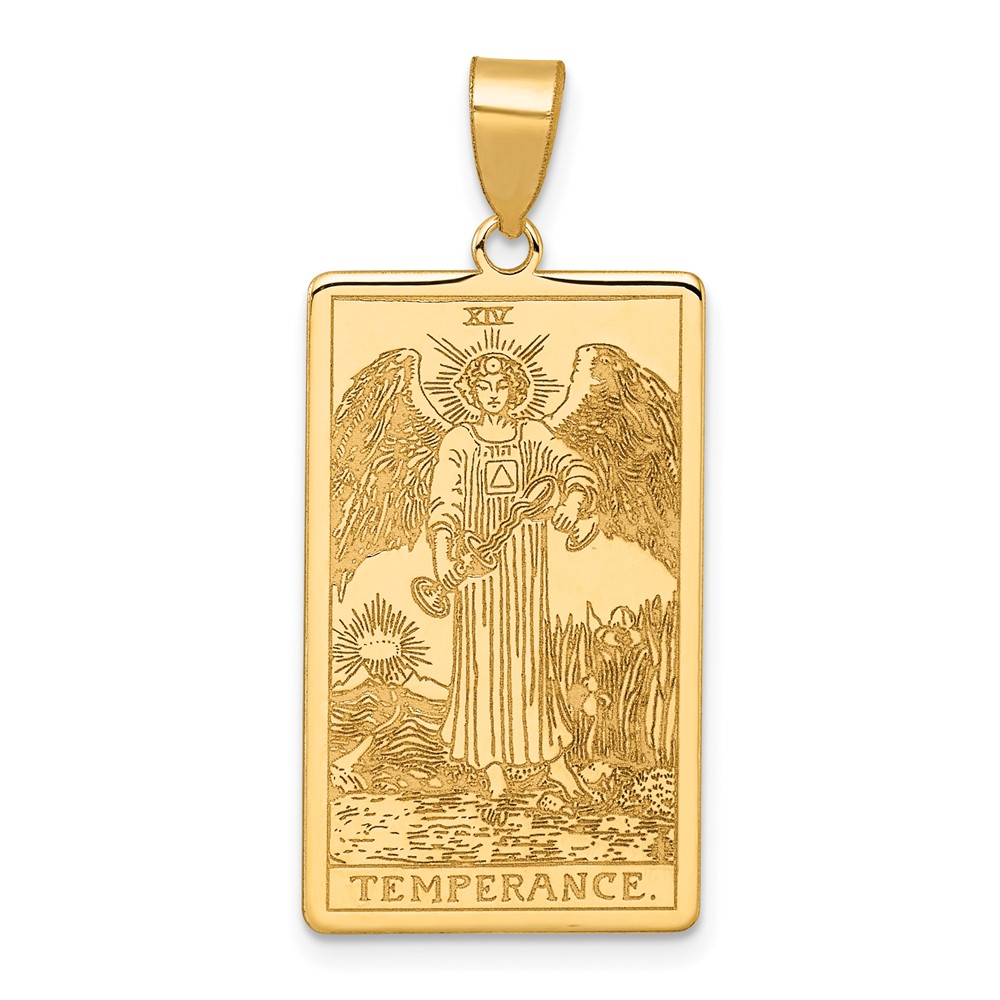 XM724.jpg 14ky Temperance Tarot Card Pendant - Image 1