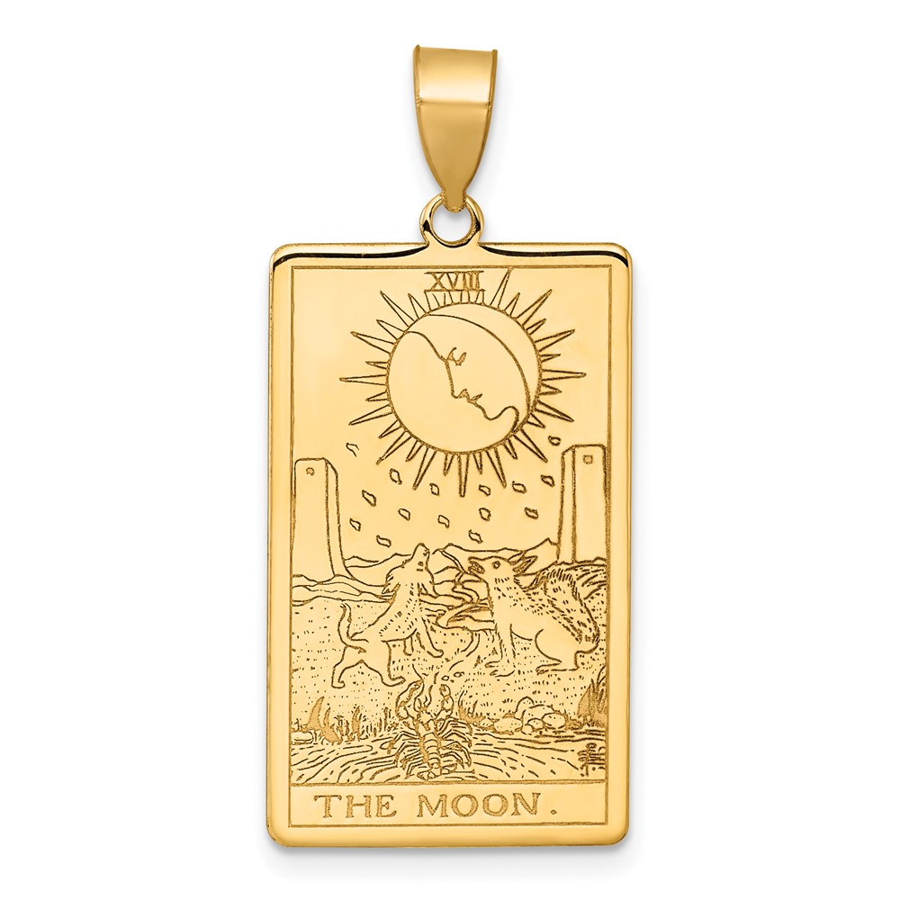 XM728.jpg 14ky The Moon Tarot Card Pendant - Image 1