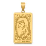 14ky The World Tarot Card Pendant
